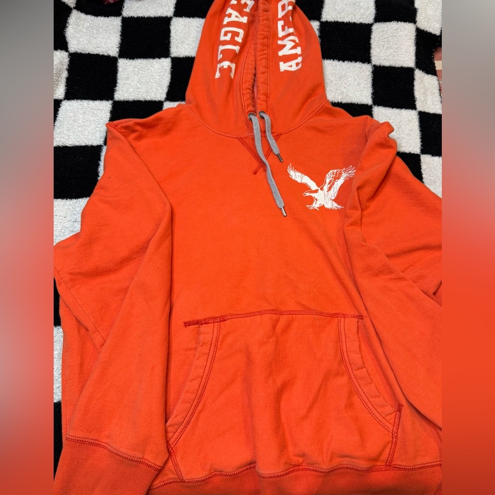 American Eagle Outfitters Vintage Orange Fleece Hoodie